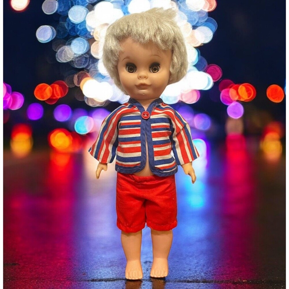 Vintage 1960s Uneeda Coquette? Doll Vinyl Head Plastic Body Sleepy Eyes 13”
